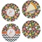 Apples & Oranges Set of 4 Glass Appetizer / Dessert Plate 8" (Personalized)