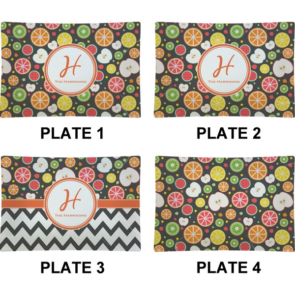 Apples & Oranges Set of Rectangular Appetizer / Dessert Plates (Approval)