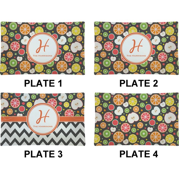 Apples & Oranges Set of Rectangular Dinner Plates (Approval)