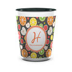 Apples & Oranges Ceramic Shot Glass - 1.5 oz - Two Tone - Single (Personalized)