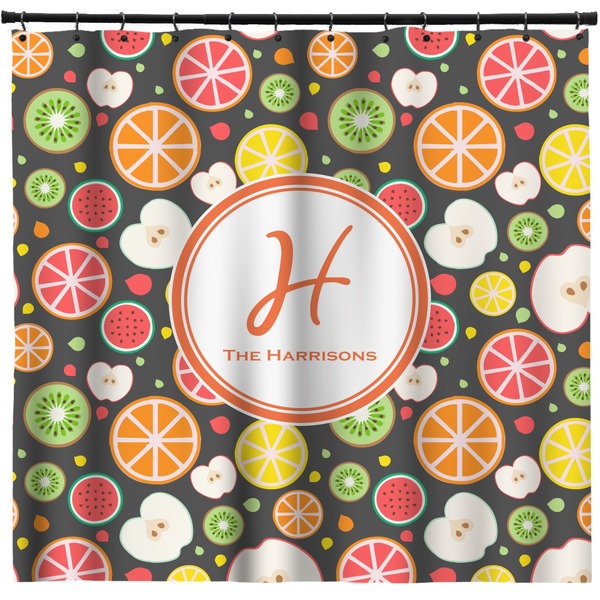Custom Apples & Oranges Shower Curtain - 71" x 74" (Personalized)