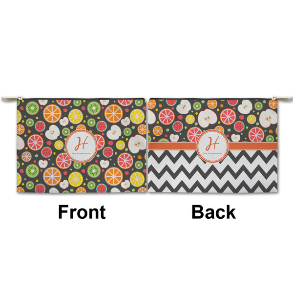 Apples & Oranges Small Zipper Pouch Approval (Front and Back)