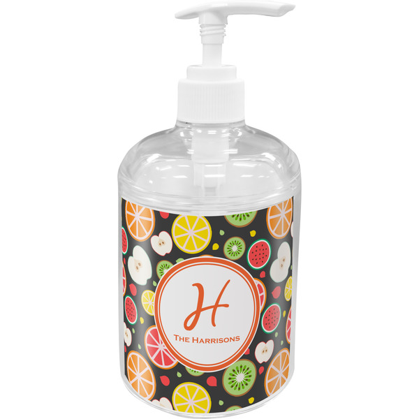 Custom Apples & Oranges Acrylic Soap & Lotion Bottle (Personalized)