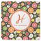 Apples & Oranges Square Rubber Backed Coaster (Personalized)