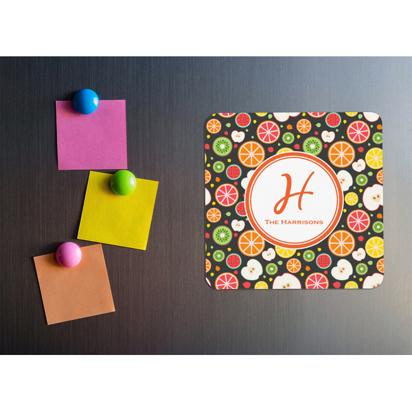 Apples & Oranges Square Fridge Magnet - LIFESTYLE