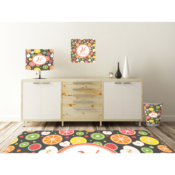 Apples & Oranges Square Wall Decal Wooden Desk