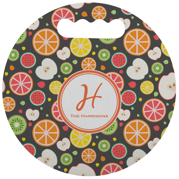 Custom Apples & Oranges Stadium Cushion (Round) (Personalized)