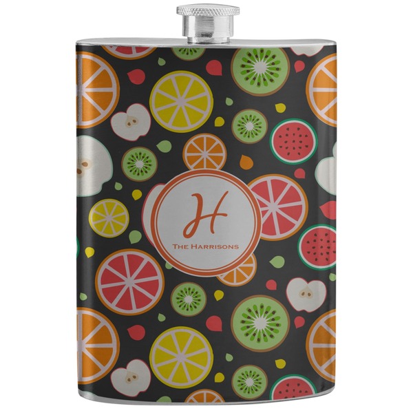 Custom Apples & Oranges Stainless Steel Flask (Personalized)