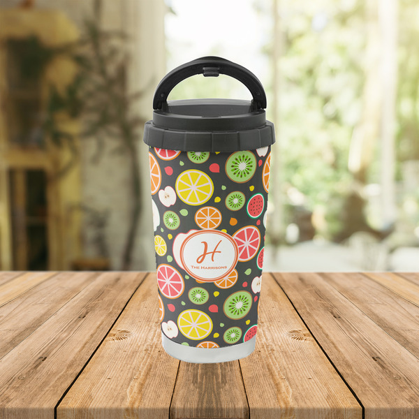 Apples & Oranges Stainless Steel Travel Cup Lifestyle