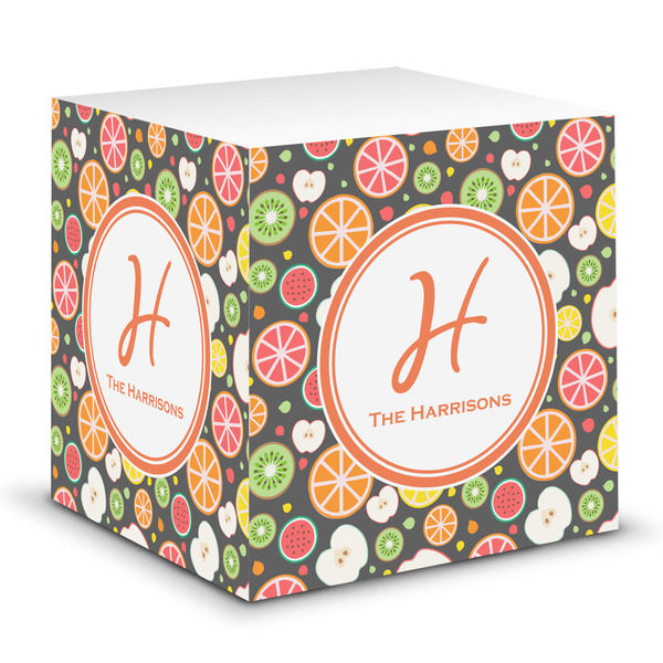 Custom Apples & Oranges Sticky Note Cube (Personalized)