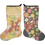 Apples & Oranges Holiday Stocking - Double-Sided - Neoprene (Personalized)