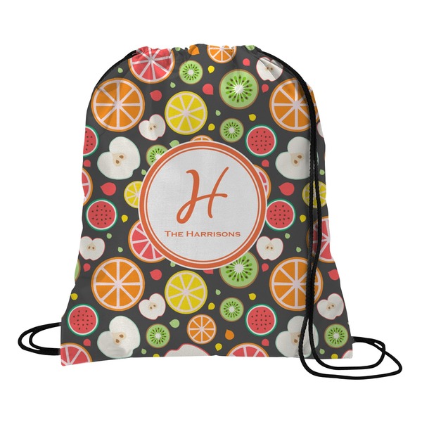 Custom Apples & Oranges Drawstring Backpack - Medium (Personalized)