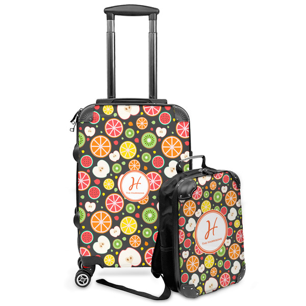 Custom Apples & Oranges Kids 2-Piece Luggage Set - Suitcase & Backpack (Personalized)