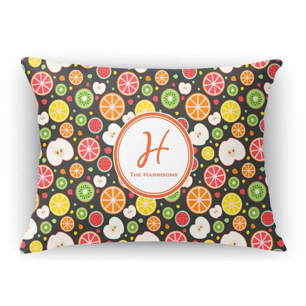 Custom Apples & Oranges Rectangular Throw Pillow Case (Personalized)