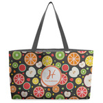 Apples & Oranges Beach Totes Bag - w/ Black Handles (Personalized)
