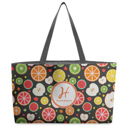 Apples & Oranges Beach Totes Bag - w/ Black Handles (Personalized)