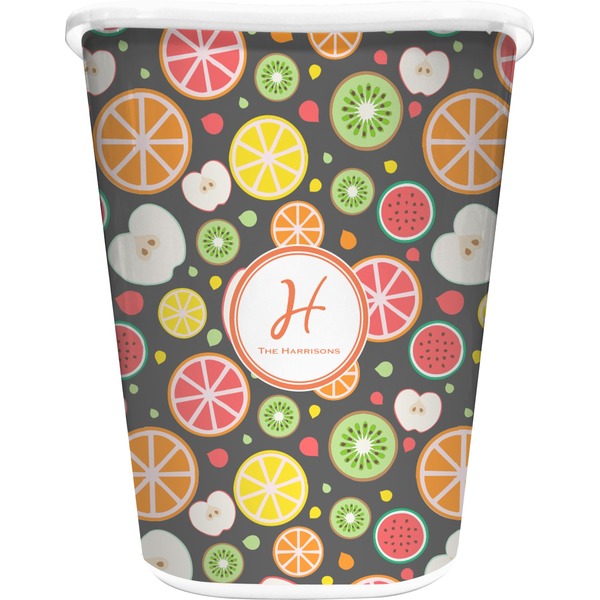 Custom Apples & Oranges Waste Basket (Personalized)