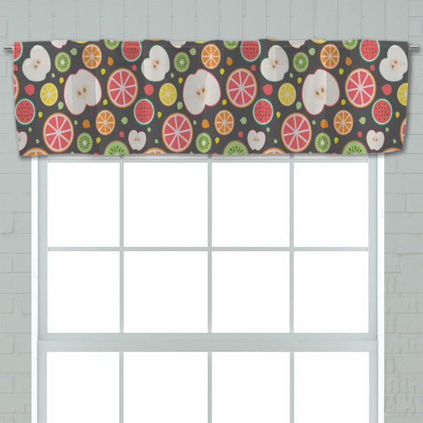 Apples & Oranges Valance - Closeup on window