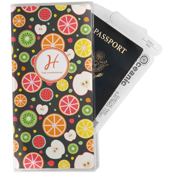 Custom Apples & Oranges Travel Document Holder