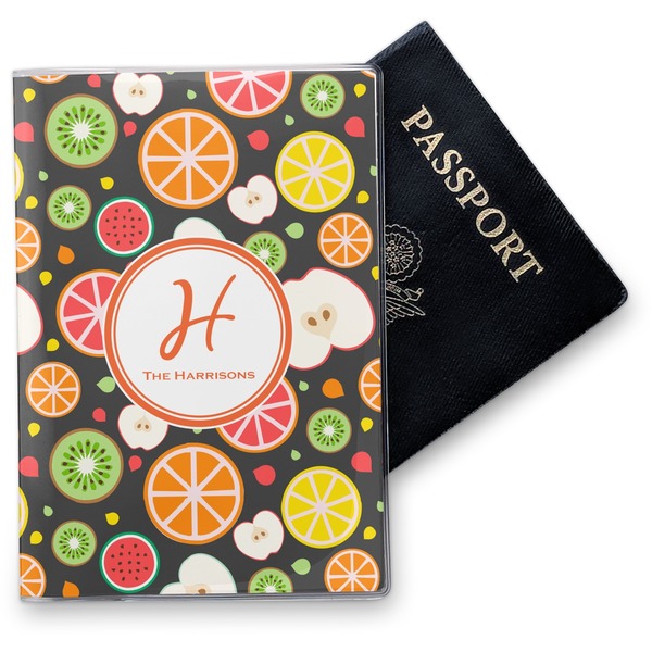 Custom Apples & Oranges Vinyl Passport Holder (Personalized)
