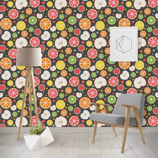 Custom Apples & Oranges Wallpaper & Surface Covering (Water Activated - Removable)