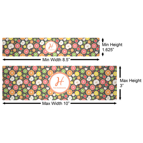 Apples & Oranges Water Bottle Labels w/ Dimensions