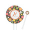 Apples & Oranges 5.5" Round Plastic Stir Sticks - White - Single Sided (Personalized)