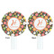 Apples & Oranges White Plastic 7" Stir Stick - Double Sided - Round - Front & Back