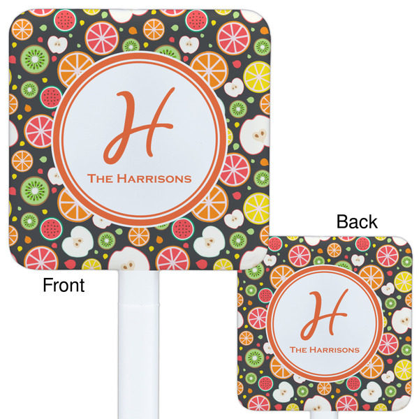 Apples & Oranges White Plastic Stir Stick - Double Sided - Approval