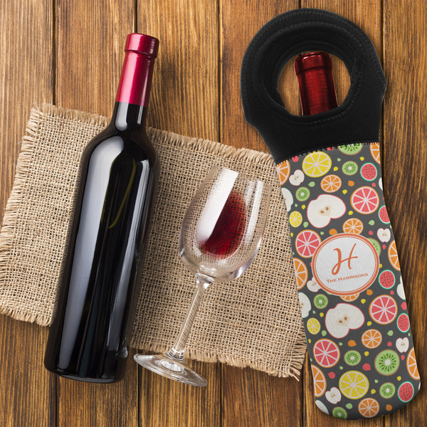 Apples & Oranges Wine Tote Bag - FLATLAY