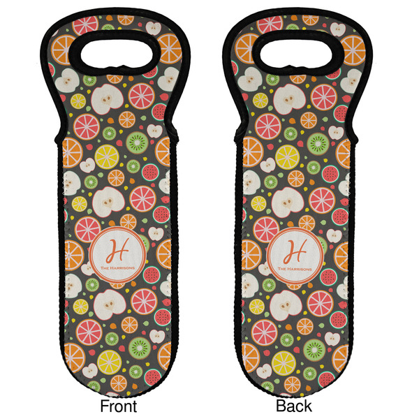 Apples & Oranges Wine Tote Front & Back