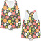 Apples & Oranges Womens Racerback Tank Tops - Medium - Front and Back