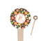Apples & Oranges 4" Round Wooden Food Picks - Double Sided (Personalized)