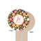 Apples & Oranges Wooden 6" Food Pick - Round - Single Sided - Front & Back