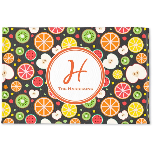 Custom Apples & Oranges Woven Mat (Personalized)