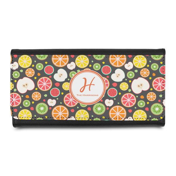 Custom Apples & Oranges Leatherette Ladies Wallet (Personalized)