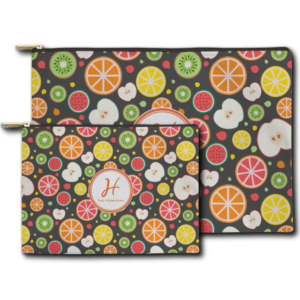 Apples & Oranges Zippered Pouches - Size Comparison