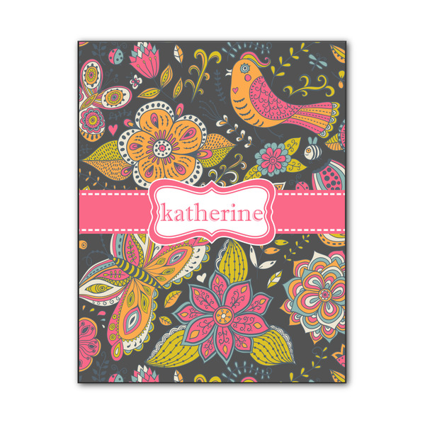 Custom Birds & Butterflies Wood Print - 11x14 (Personalized)