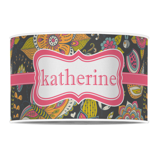 Birds & Butterflies 12" Drum Lampshade - FRONT (Poly Film)