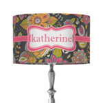 Birds & Butterflies 12" Drum Lamp Shade - Fabric (Personalized)