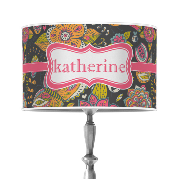 Custom Birds & Butterflies 12" Drum Lamp Shade - Poly-film (Personalized)