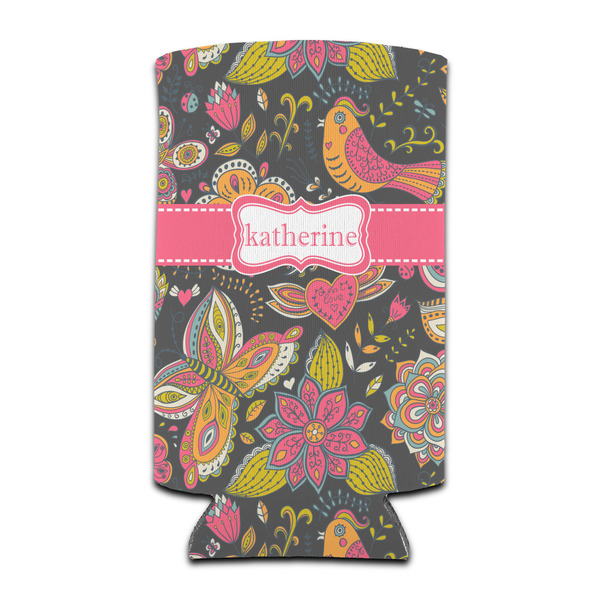Custom Birds & Butterflies Can Cooler (tall 12 oz) (Personalized)