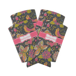 Birds & Butterflies Can Cooler (tall 12 oz) - Set of 4 (Personalized)