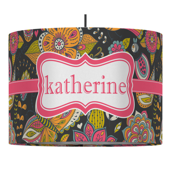 Birds & Butterflies 16" Drum Lampshade - PENDANT (Fabric)