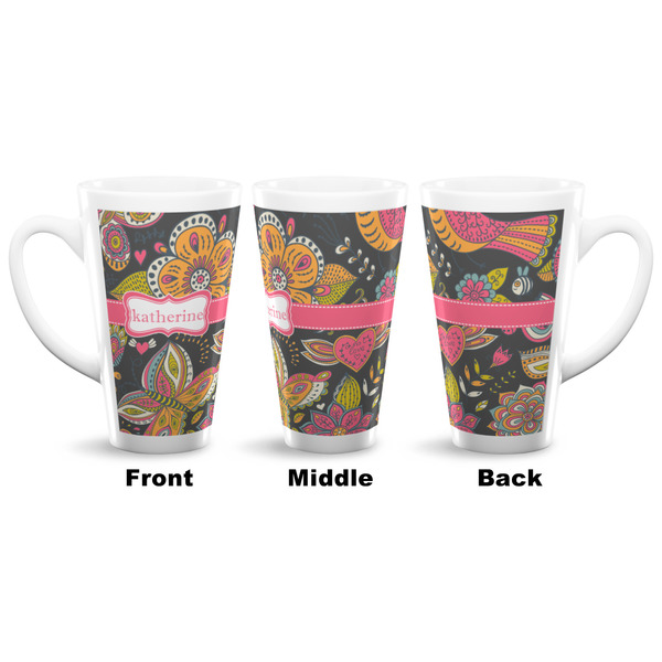 Birds & Butterflies 16 Oz Latte Mug - Approval