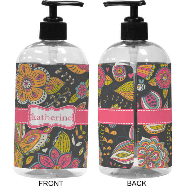 Birds & Butterflies 16 oz Plastic Liquid Dispenser (Approval)