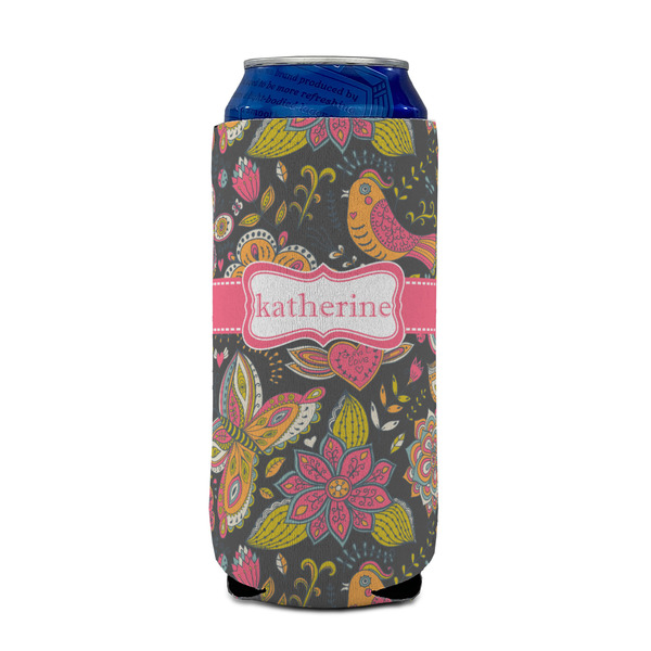 Birds & Butterflies 16oz Can Sleeve - FRONT (on can)