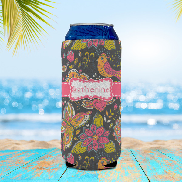 Birds & Butterflies 16oz Can Sleeve - LIFESTYLE