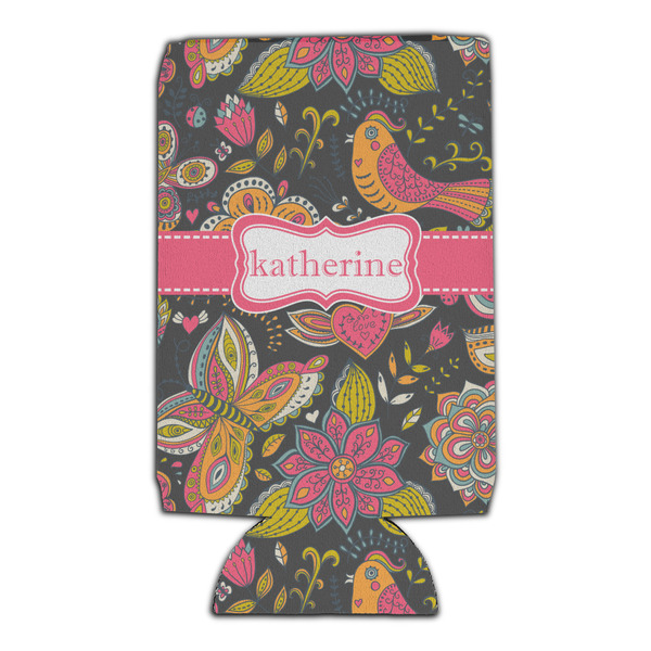 Birds & Butterflies 16oz Can Sleeve - Set of 4 - FRONT