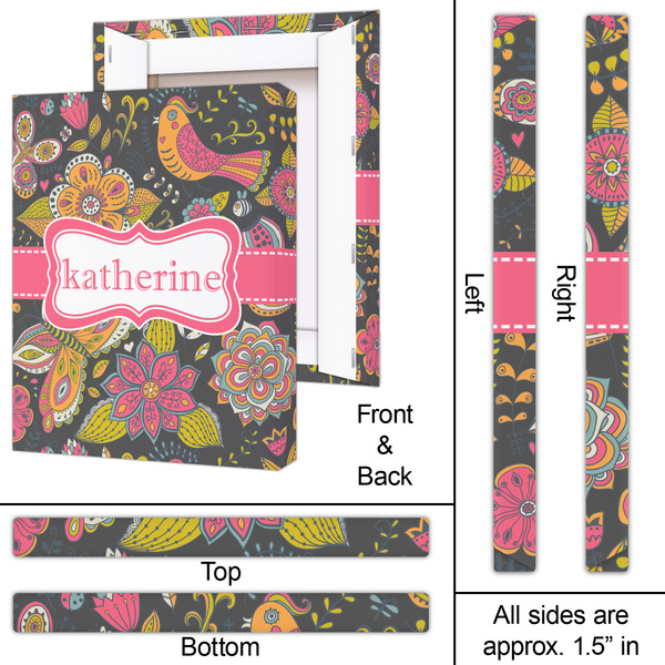 Birds & Butterflies 16x20 - Canvas Print - Approval